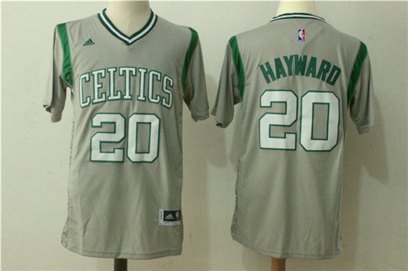 Men Boston Celtics #20 Hayward Gray Stitched adidas Revolution 30 Swingman NBA Jerseys